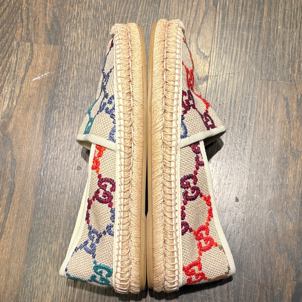 Gucci l’aveugle par amour Beige and Multicolor rainbow 39  Espadrilles Spain 9 - Picture 5 of 12